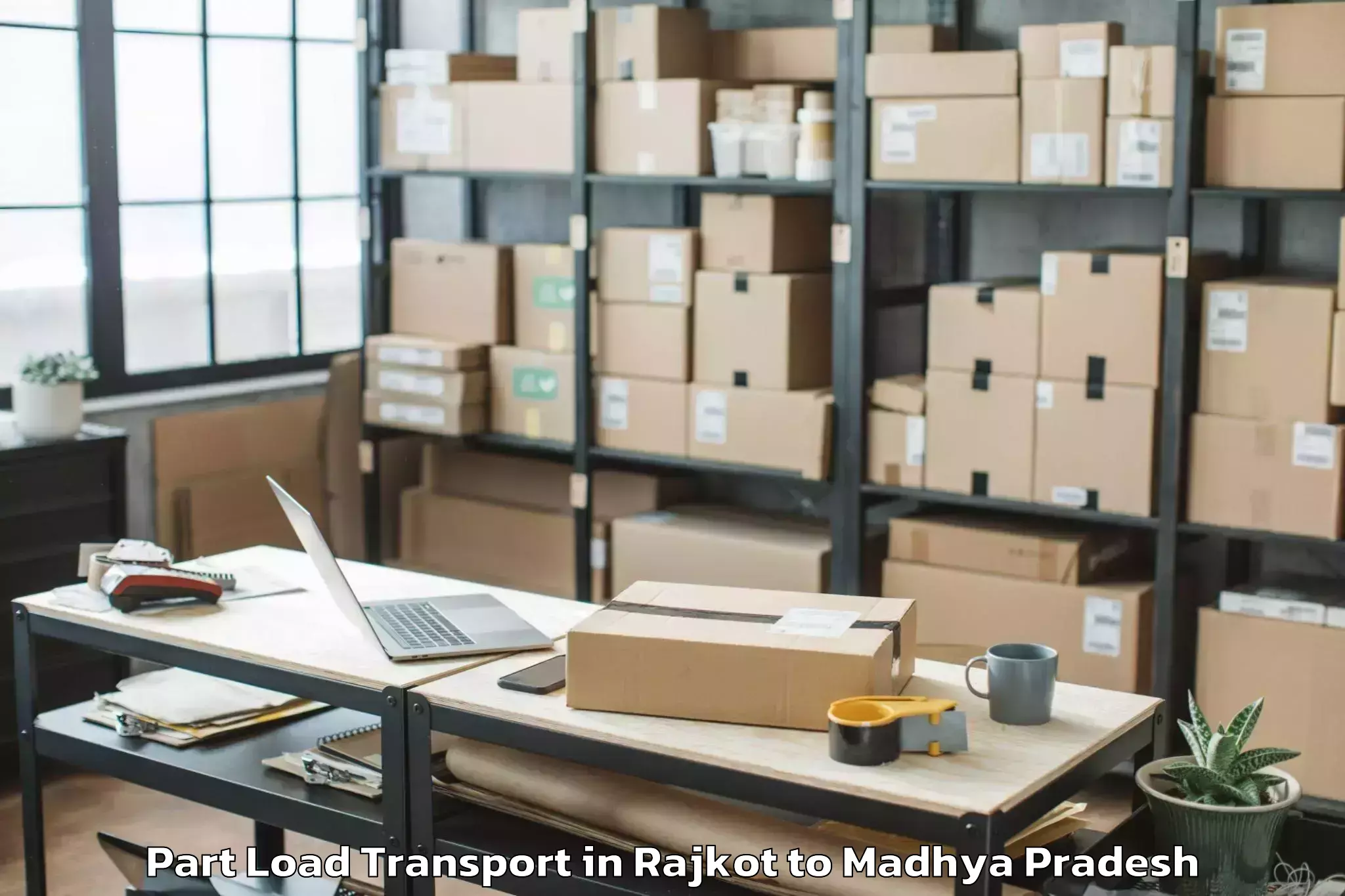 Book Rajkot to Mandsaur Part Load Transport Online